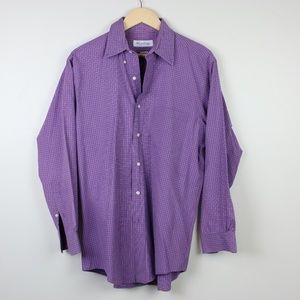 Brooks Brothers Purple and White Checkered Shirt